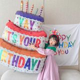  Bong bóng hình bánh sinh nhật 3 tầng 