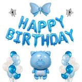  Bộ bong bóng chủ đề heo con - Xanh 