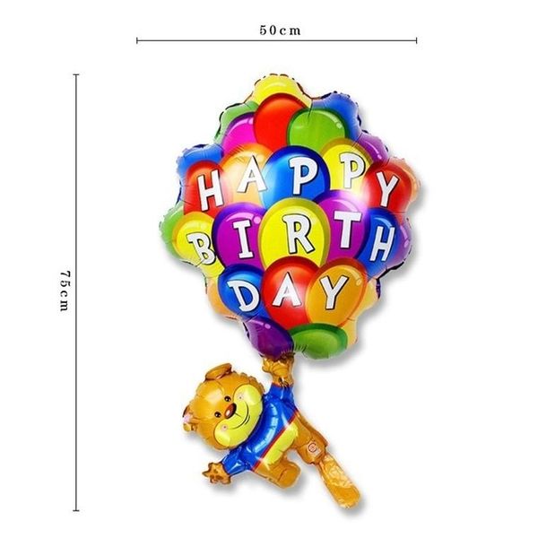  Bong bóng hình gấu cầm bóng bay 