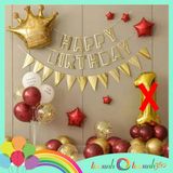  Combo trang trí sinh nhật 1 trụ bóng - vàng đỏ 