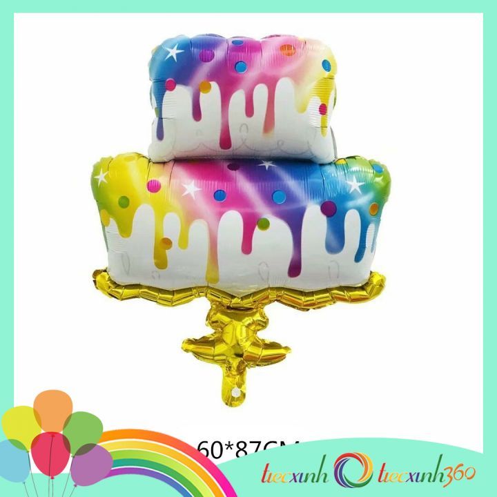  Bong bóng bánh kem 2 tầng 60x87cm 