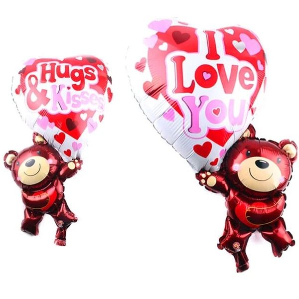  Bong bóng gấu tim I love u 