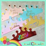  Vương miện happy birthday ép kim 