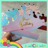  Vương miện happy birthday ép kim 