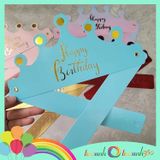  Vương miện happy birthday ép kim 