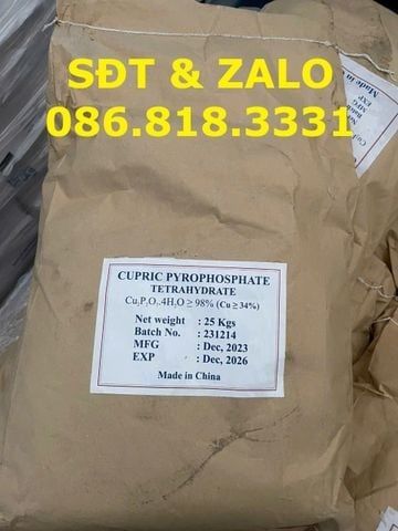 Đồng Pyrophosphate - Cu2P2O7.4H2O - Copper pyrophosphate tetrahydrate 