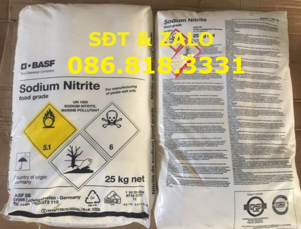  Sodium Nitrite - Phụ gia E250 - Natri Nitrit NaNO2 