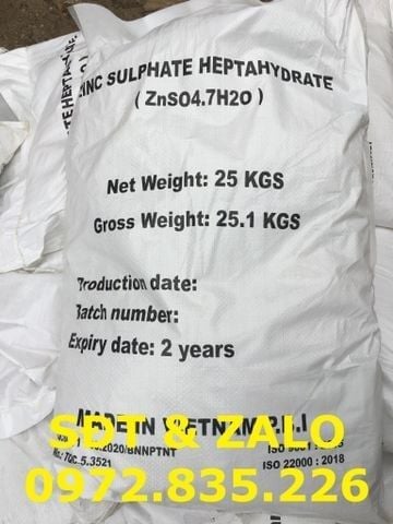  Zinc Sulfate Heptahydrate - Kẽm Sulphate - ZnSO4.7H2O 