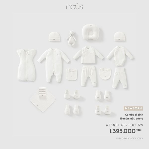  Combo đi sinh 19 món màu trắng NB 