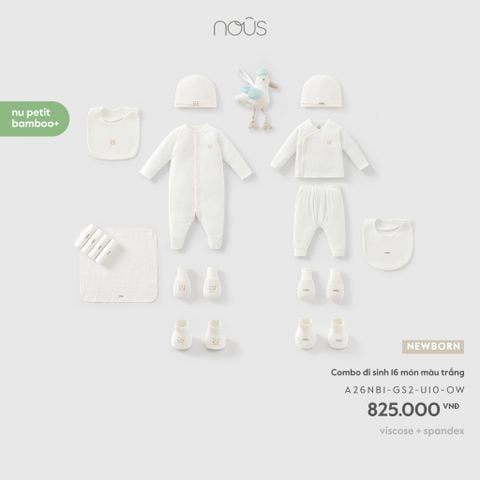  Combo đi sinh 16 món màu trắng NB A26NB1-GS2-U10-OW-NB 