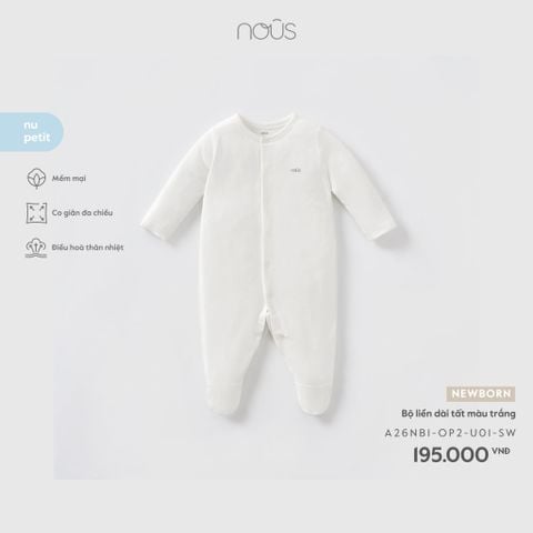  Bộ liền dài tất màu trắng NB U01 