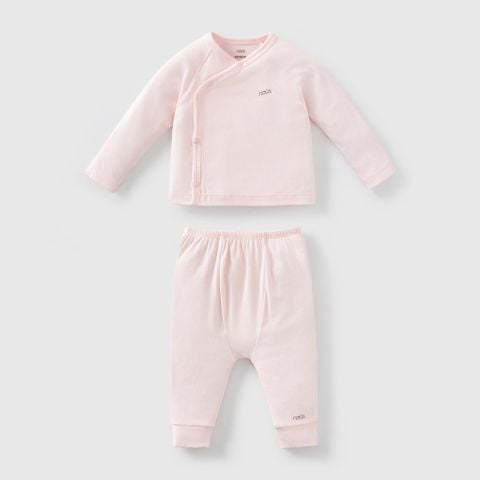  Bộ dài cài lệch màu hồng NB 