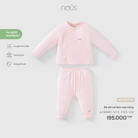  Bộ dài cài lệch màu hồng 