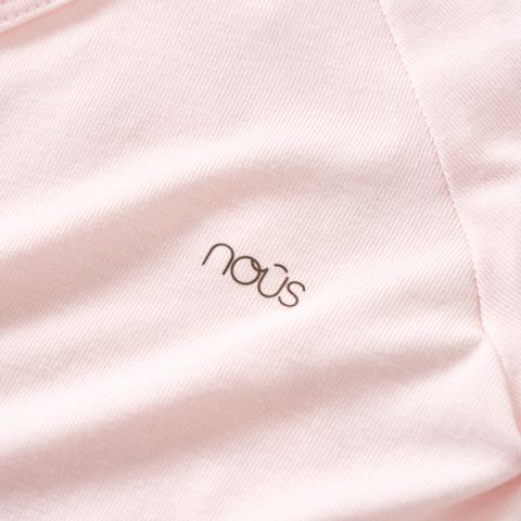  Bodysuit dài tay cài lệch màu hồng F01 