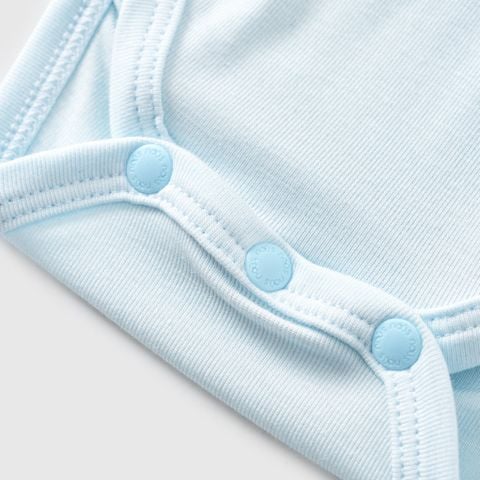  Bodysuit dài tay cài lệch màu xanh M01 