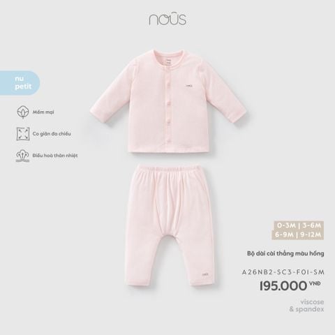  Bộ dài cài thẳng màu hồng 