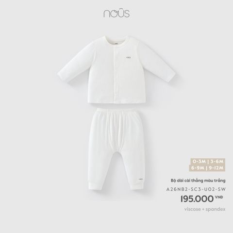  Bộ dài cài thẳng màu trắng 