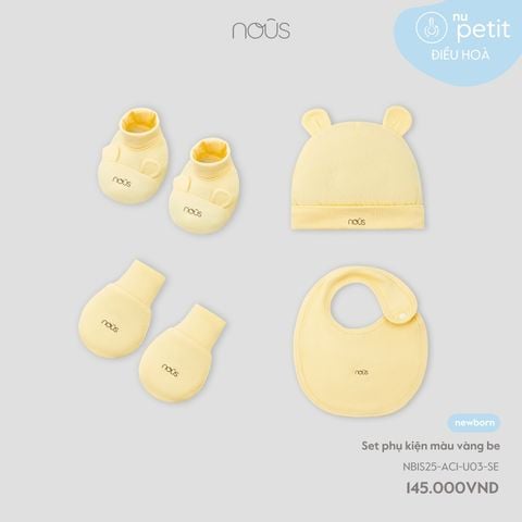  Set phụ kiện màu vàng be 