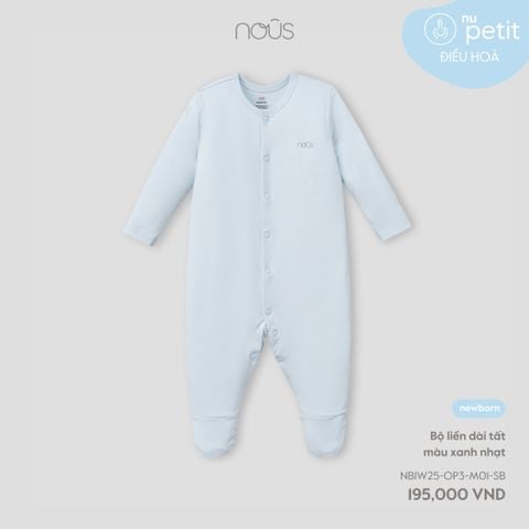  Bộ liền dài tất màu xanh nhạt 