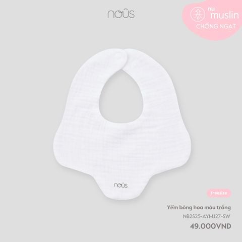  Yếm bông hoa màu trắng 