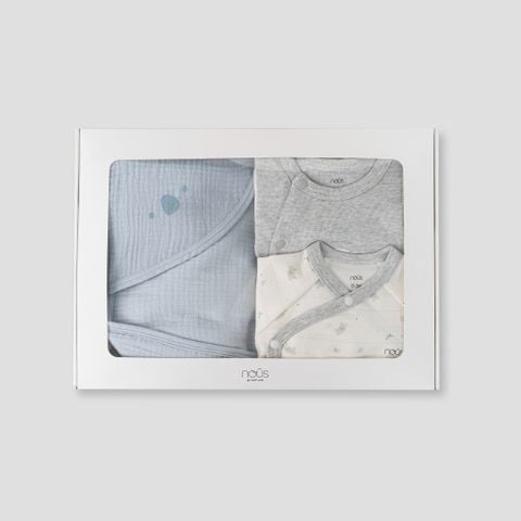  Set quà tặng 9 món màu ghi phối trắng 