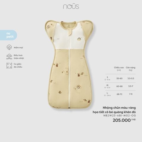  Nhộng chũn màu vàng họa tiết cô bé quàng khăn đỏ 