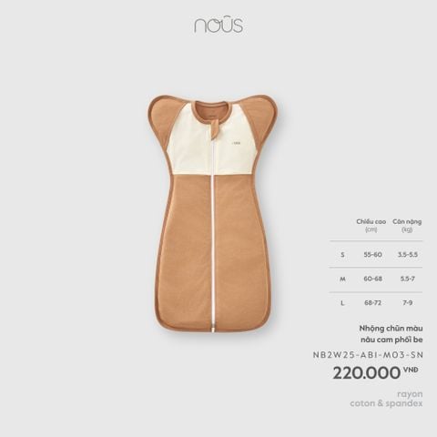  Nhộng chũn màu nâu cam phối be M03 