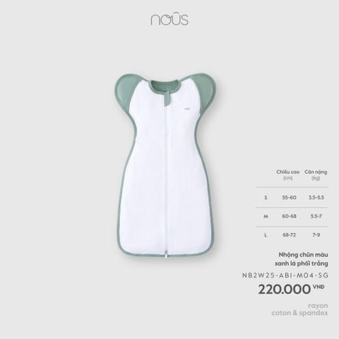  Nhộng chũn màu xanh lá phối trắng M04 