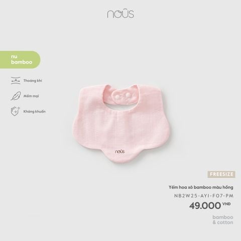  Yếm hoa xô bamboo màu hồng F07 