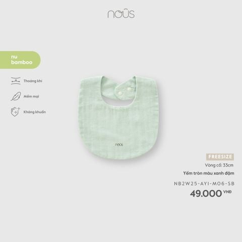  Yếm tròn màu xanh đậm 