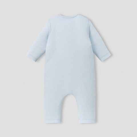  Body dài màu xanh phối trắng thêu trang trí 