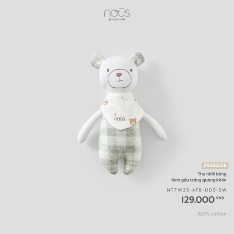  Thú nhồi bông hình gấu trắng quàng U05 