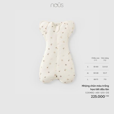  Nhộng chũn màu trắng họa tiết đầu lân 