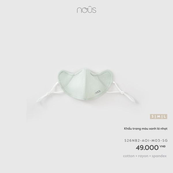  Khẩu trang màu xanh lá nhạt M03 