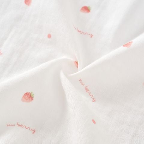  Set 5 khăn sữa muslin họa tiết quả dâu 