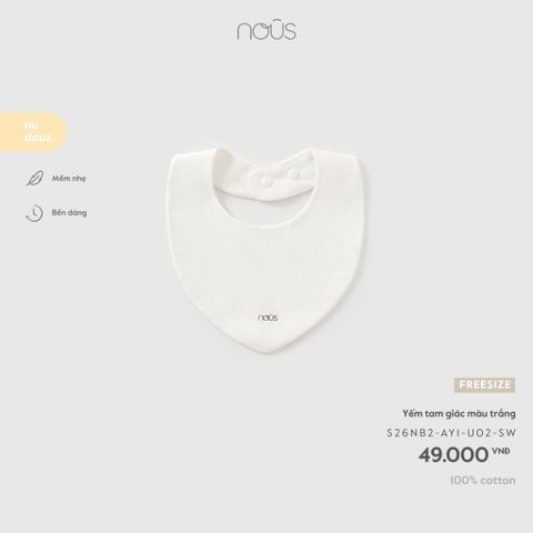  Yếm tam giác màu trắng U02 