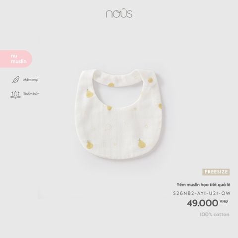  Yếm muslin họa tiết quả lê U21 