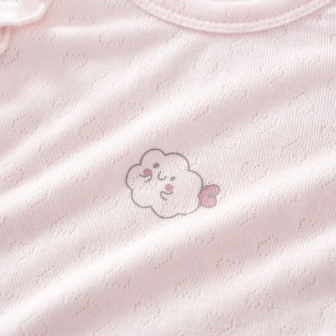  Bộ ba lỗ màu hồng nhạt bèo nhún hình in ngộ nghĩnh 