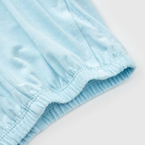  Bộ cộc tay áo trắng phối xanh tay raglan in họa tiết 