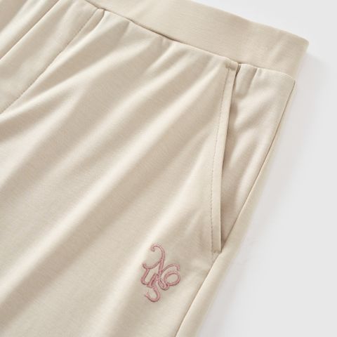  Bộ pyjama áo cộc tay màu be thêu họa tiết F04 