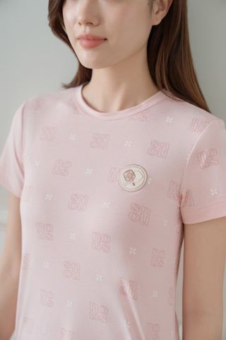  Bộ cộc tay màu hồng họa tiết Nous 