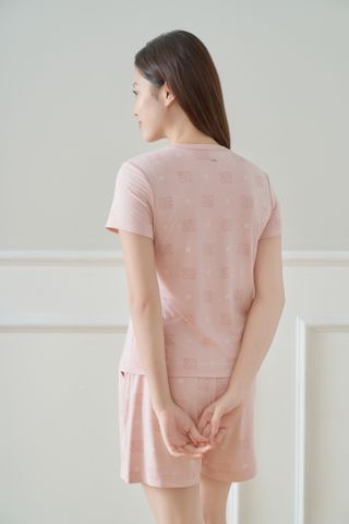  Bộ cộc tay màu hồng họa tiết Nous 