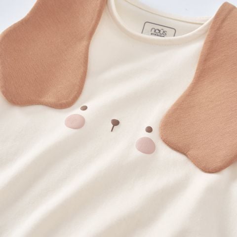  Bodysuit ba lỗ màu be in họa tiết F04 