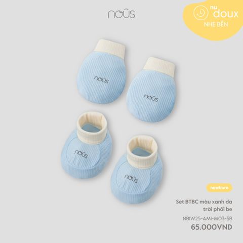  Set BTBC màu xanh da trời phối be 