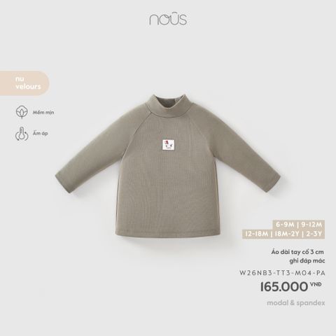  Áo dài tay cổ 3 cm ghi đáp mác 