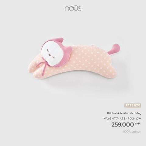  Gối ôm hình mèo màu hồng F02 