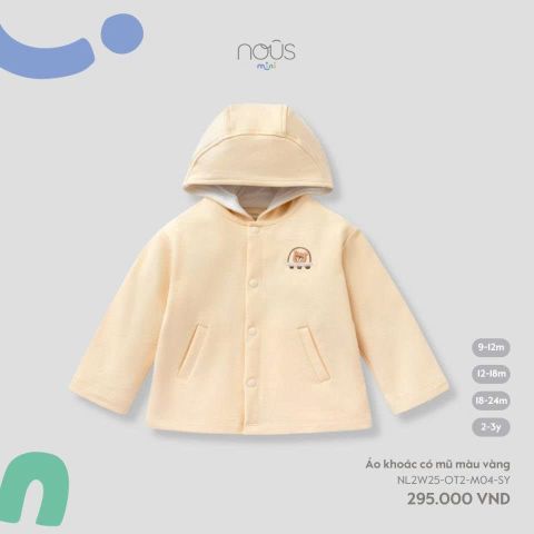  Áo khoác có mũ kẻ ô màu vàng 