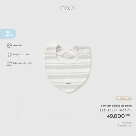  Yếm tam giác kẻ ghi trắng U05 