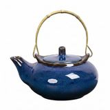  Saphir - Tea Set 350ml (6 pax) - Bộ bình trà 350ml xanh viền nâu 5 - Không hộp 