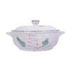  Blanche - Casserole w/ Lid 20cm - Thố có nắp sọc tròn 20cm phun vẽ lá (Leaf Dance collection) 